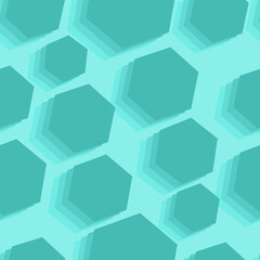 Seamless Pattern with Hexagons with Moving Effect