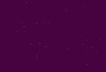 Light Purple, Pink vector pattern with spheres, squares.