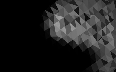 Dark Silver, Gray vector abstract polygonal layout. Shining illustration, which consist of triangles. Completely new template for your business design.
