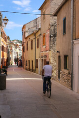 Narrow Street in the Tranquil Village of Skradin in the Dalmatia Region of Croatia