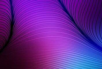 Light Pink, Blue vector background with bent lines.