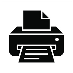 Printer icon vector. Simple Print sign