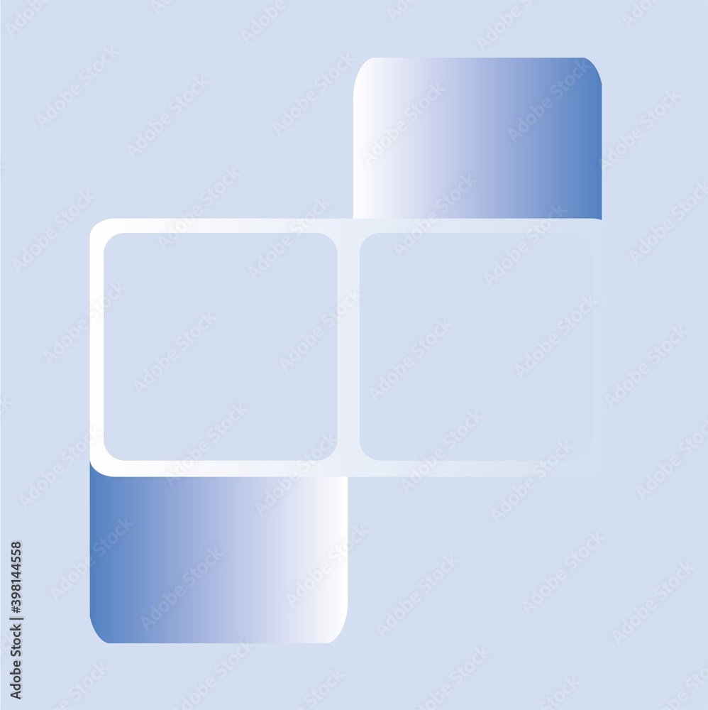 Wall mural Soft blue background with blue shapes, gradient. Template for banners, wall decorations, postcards, and covers.