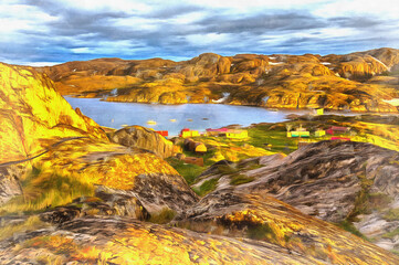 Landschaftslandschaft der Küste der Barentssee © idea_studio