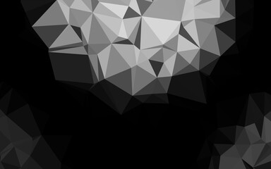 Fototapeta premium Dark Silver, Gray vector polygon abstract layout. Colorful abstract illustration with gradient. Textured pattern for background.