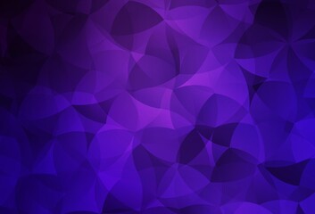 Dark Purple vector polygonal pattern.
