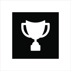 First prize trophy icon, winner vector illustration and icon