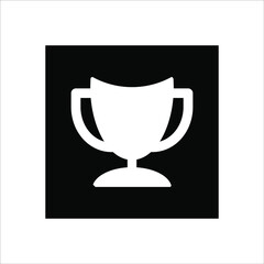First prize trophy icon, winner vector illustration and icon