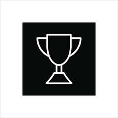 First prize trophy icon, winner vector illustration and icon