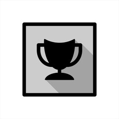 First prize trophy icon, winner vector illustration and icon