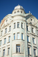 MOSCOW, RUSSIA - October 11, 2018: View to the historical building near Aleksandrovskiy Sad (garden) in the center of the city