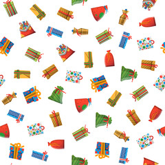 New Year Christmas elements vector pattern illustration