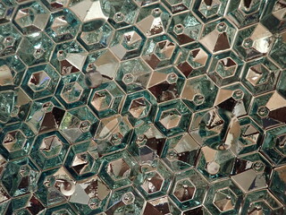 Geometric mosaic that reflects light