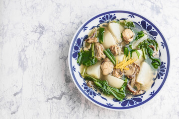 ホタテと蕪の餡かけ