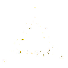 Holiday Serpentine. Gold Foil Streamers Ribbons.