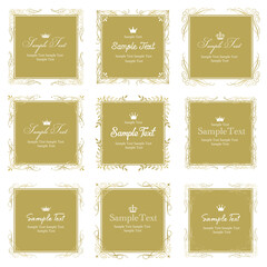 エレガントフレームセット（ゴールド）