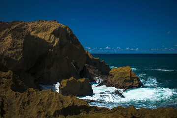 rocks and sea, north coast, PR, USA