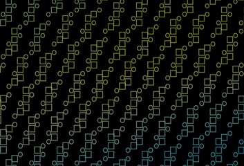 Dark Blue, Yellow vector background with rectangles.