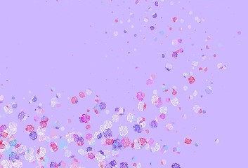 Light Blue, Red vector template with chaotic shapes.