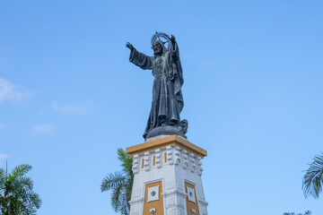 Fototapeta premium monument to Christ the King in Ocaña - Colombia 