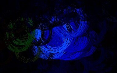 Fototapeta premium Dark Multicolor vector background with bent lines.