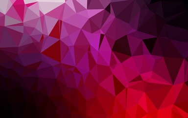 Light Purple, Pink vector polygonal template. Creative illustration in halftone style with gradient. The best triangular design for your business.