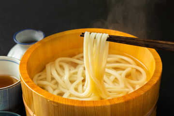 手打ちうどん　homemade noodles of Japan(udon)