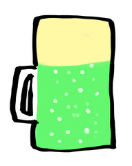 ジョッキに入ったクリームソーダ