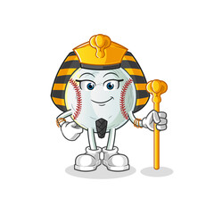 baseball ancient egypt cartoon. cartoon mascot vector
