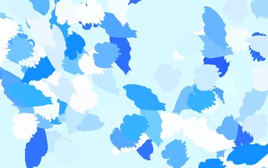 Obraz premium Light BLUE vector pattern with random forms.