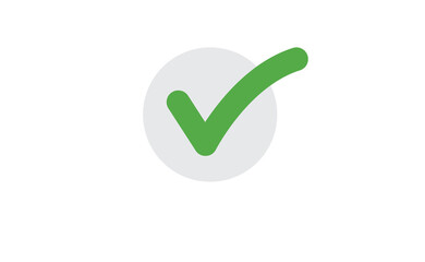 Checkmark tick green icon. Symbol of approval check mark.