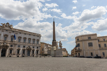 The Fountain of Dioscuri at Piazza del Quirinale, Roma, Italy