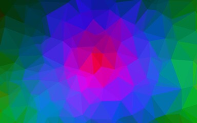 Dark Multicolor, Rainbow vector polygonal pattern. Colorful illustration in Origami style with gradient.  Completely new template for your business design.