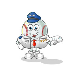 baseball pilot mascot. cartoon vector