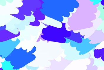 Light Blue, Green vector pattern with random forms.