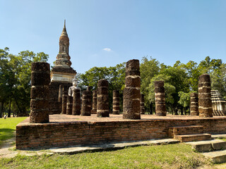 Sukhothai Historical Park, World Heritage Site. Ancient ruins in this area are scattered throughout the area.