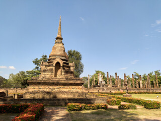 Sukhothai Historical Park, World Heritage Site. Ancient ruins in this area are scattered throughout the area.