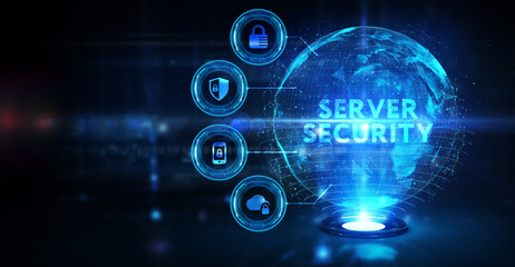 Cyber security data protection business technology privacy concept. Server security