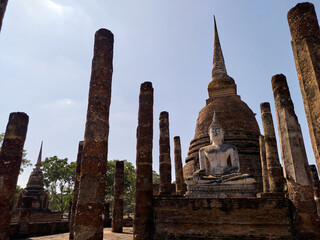 Sukhothai Historical Park, World Heritage Site. Ancient ruins in this area are scattered throughout...