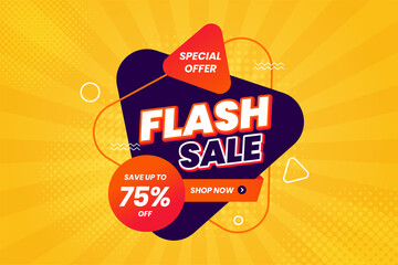 Flash sale discount banner promotion background