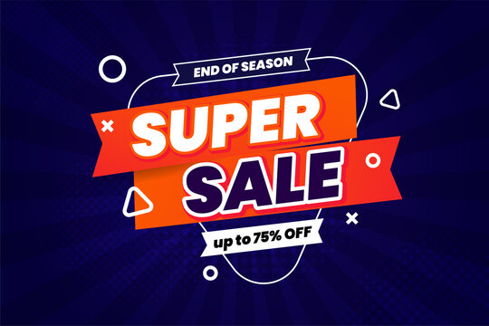 Super Sale Discount Banner Promotion Background