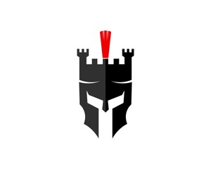 Spartan helmet with great fortress