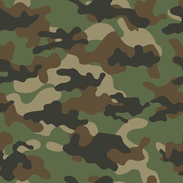 military camouflage print seamless vector pattern. green background .modern.