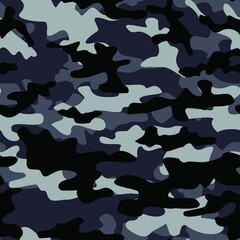 military camouflage vector seamless pattern