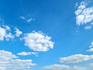Bright blue sky and cloud background