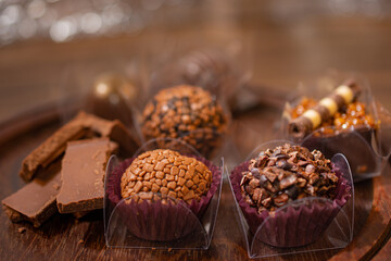 Fine sweets for wedding party. Selective focus.