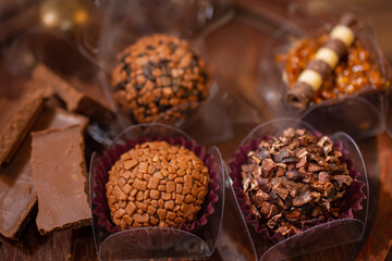 Fine sweets for wedding party. Selective focus.