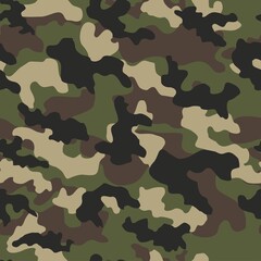 Fototapeta premium army camouflage vector seamless print
