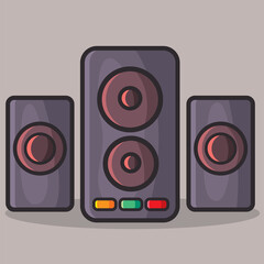 speaker active vector illustration in flat style