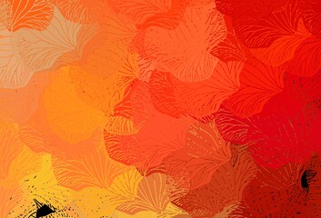 Light Red, Yellow vector background with abstract shapes.